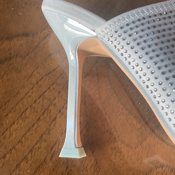 Stunning jewel embellished mule stiletto Silver NWT by Top Shop size 8 - Picture 4 of 5